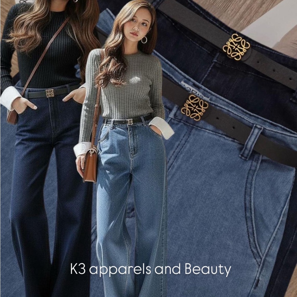 Stylish Wide-Leg Denim Jeans